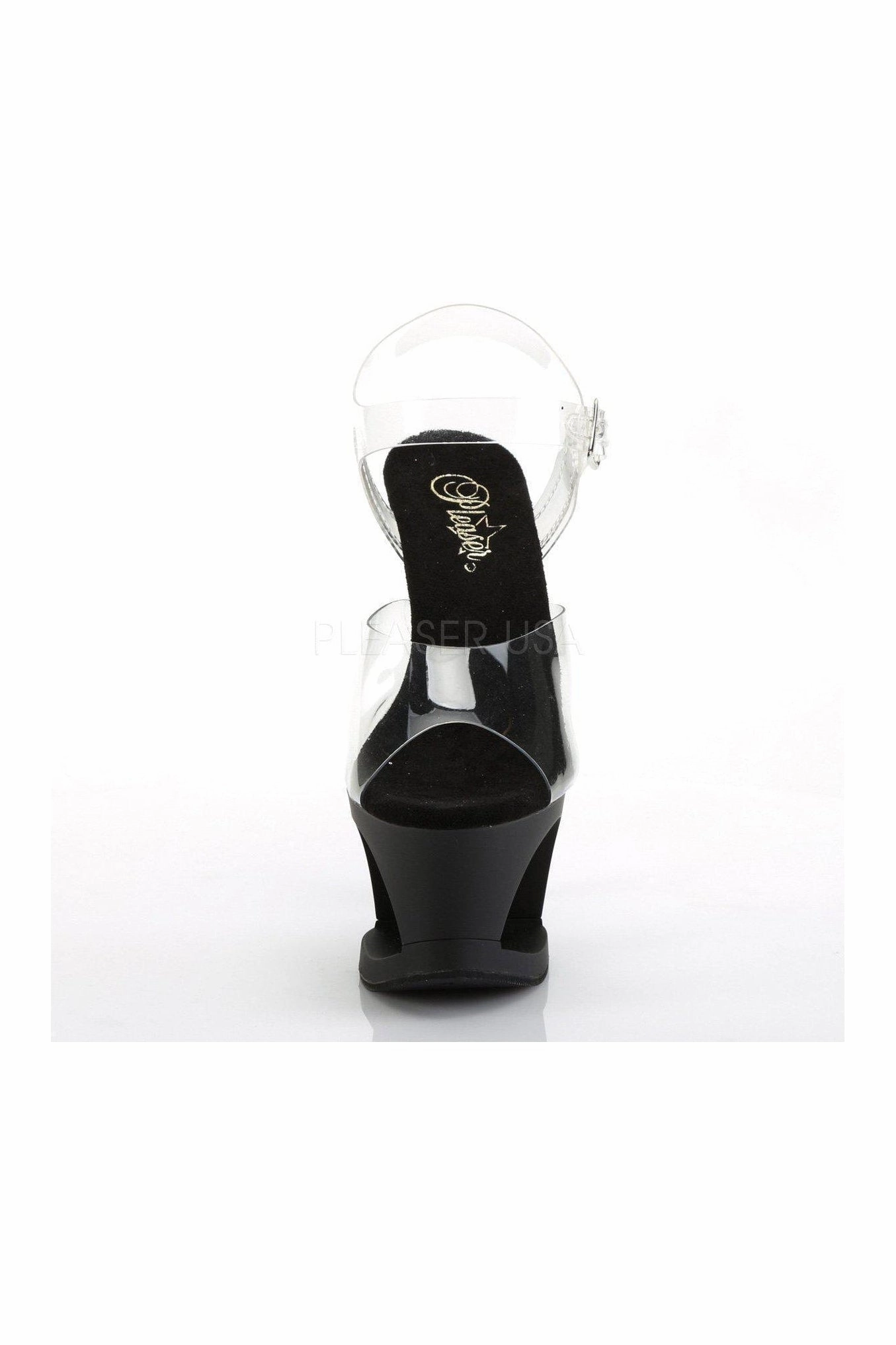 MOON-708 Platform Sandals | Black Vinyl