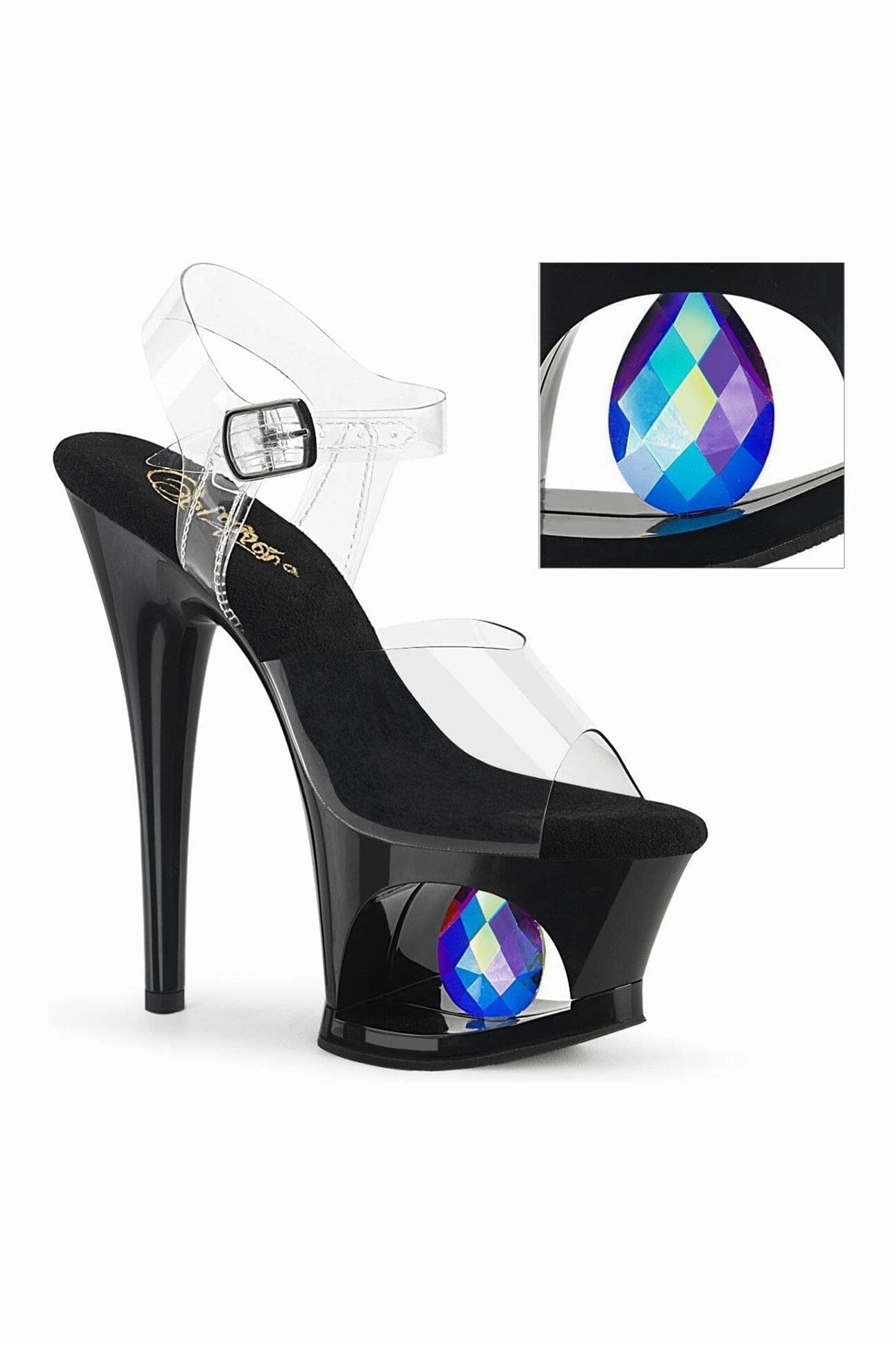 MOON-708DIA Clear Vinyl Sandal