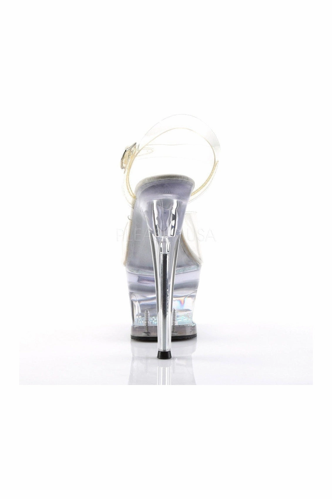MOON-708DM Platform Sandal  | Clear Vinyl