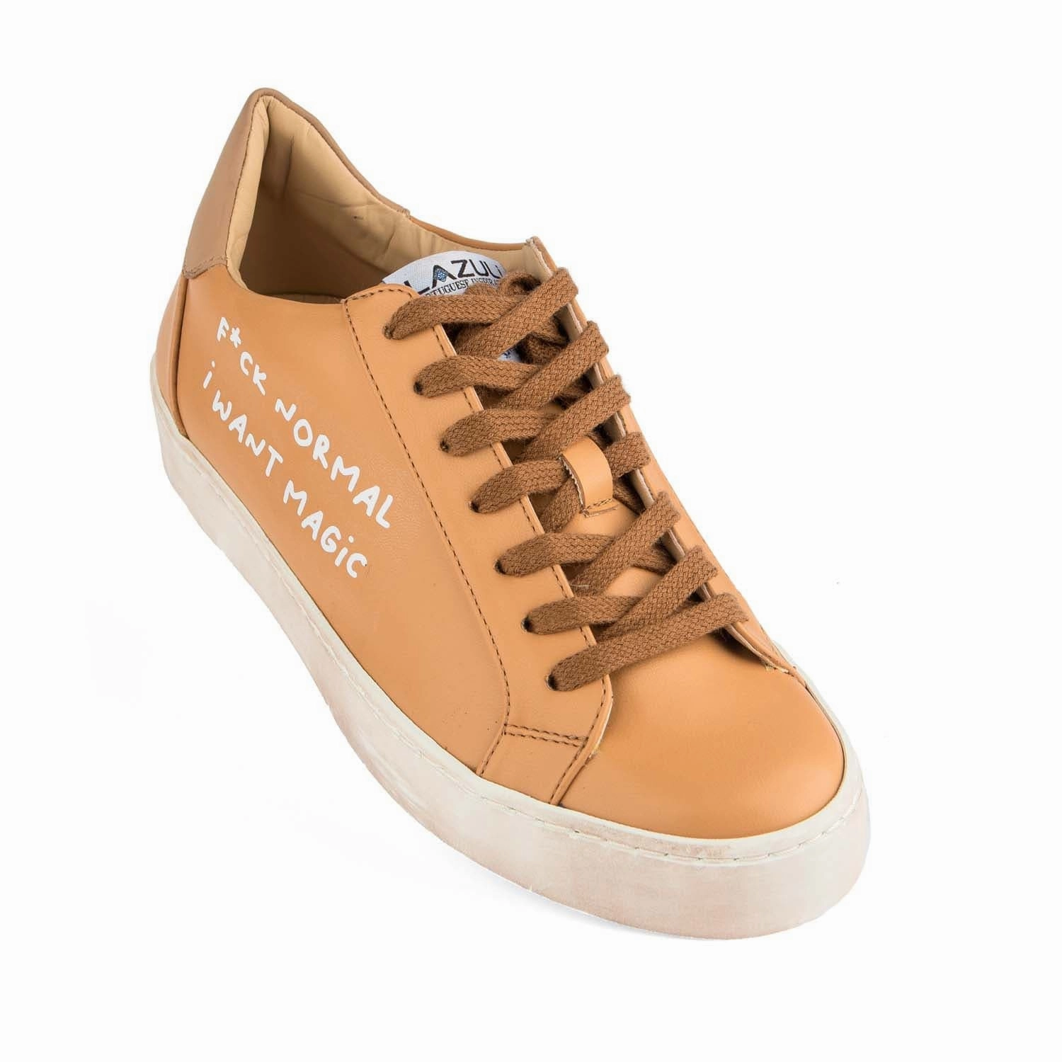 My Tennis F*ck Normal Vegan Apple Leather Sneakers | Camel