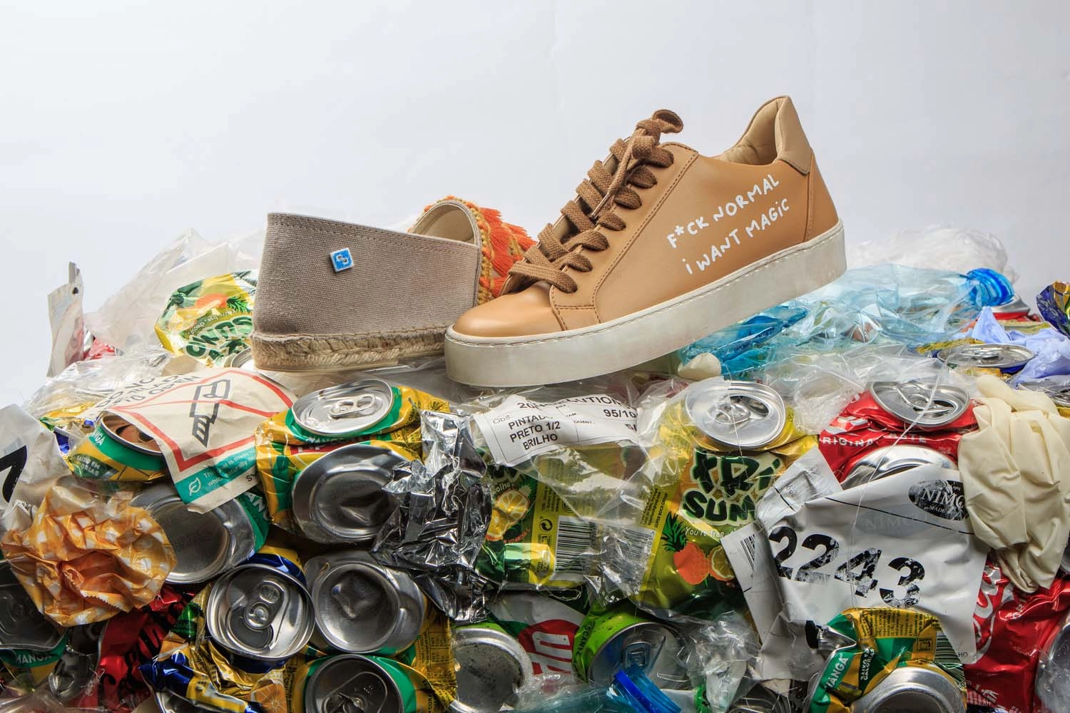 My Tennis F*ck Normal Vegan Apple Leather Sneakers | Camel