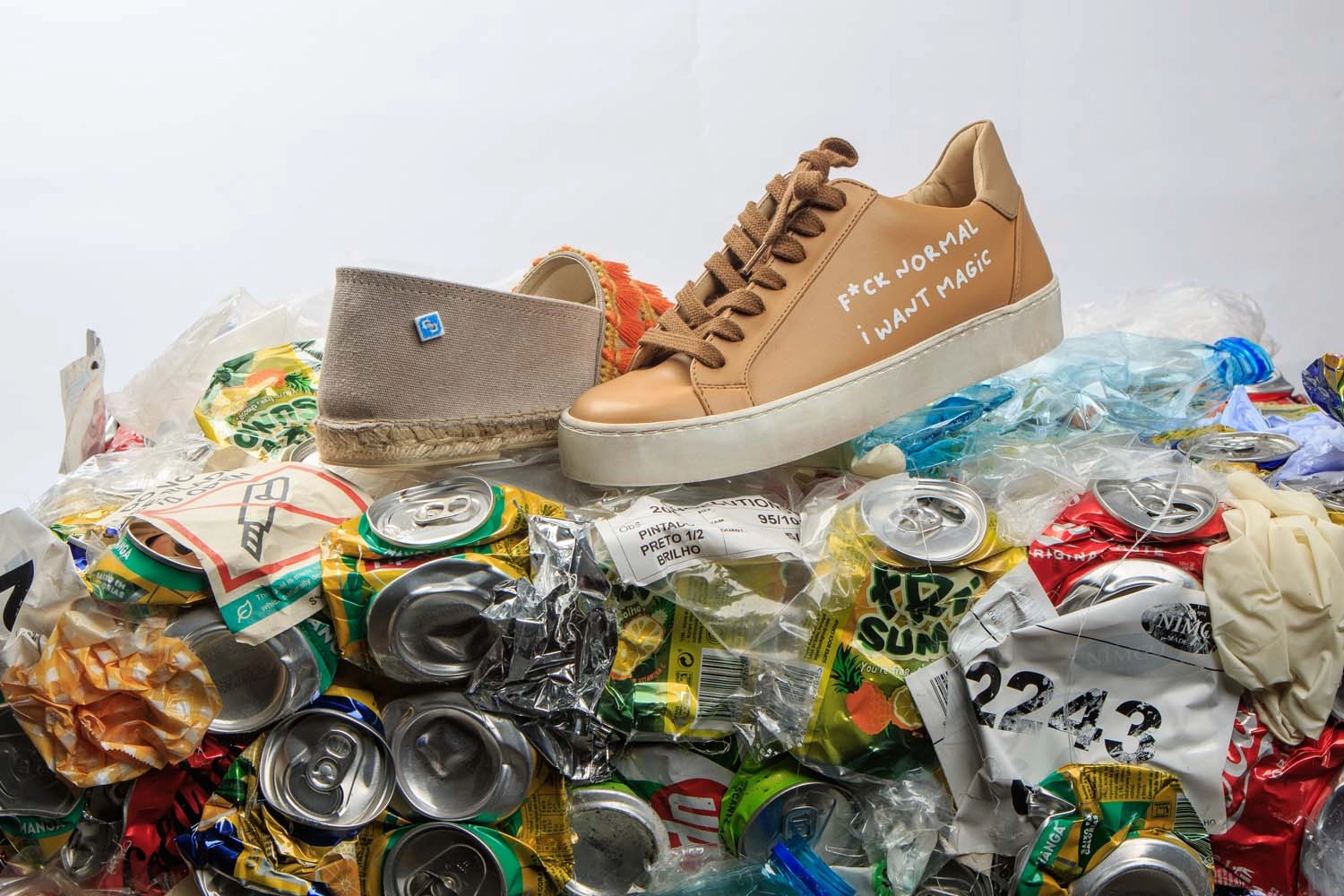 My Tennis F*ck Normal Vegan Apple Leather Sneakers | Camel