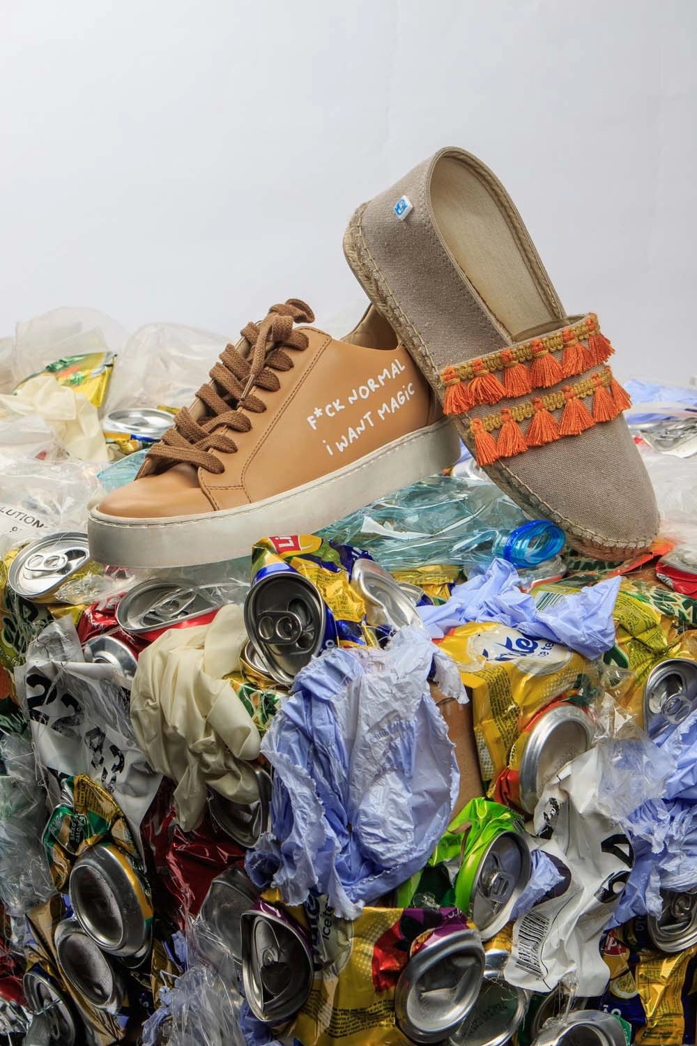 My Tennis F*ck Normal Vegan Apple Leather Sneakers | Camel