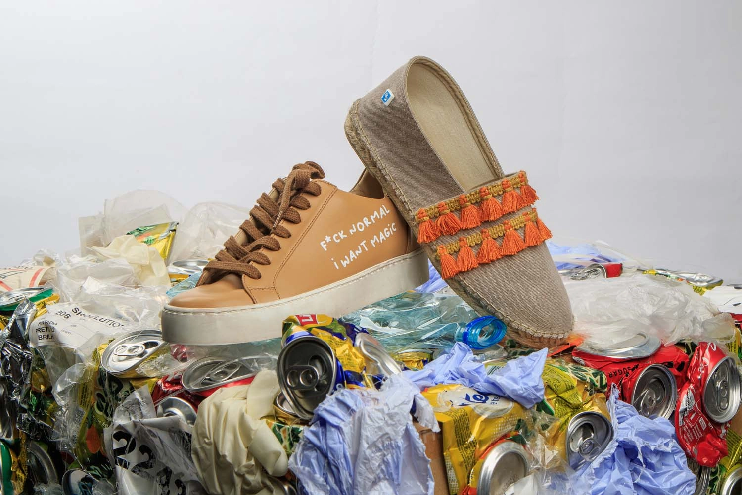 My Tennis F*ck Normal Vegan Apple Leather Sneakers | Camel
