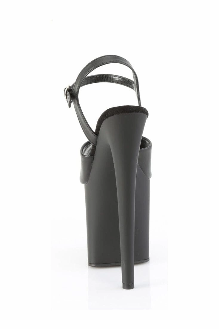 NAUGHTY-809 Black Faux Leather Sandal