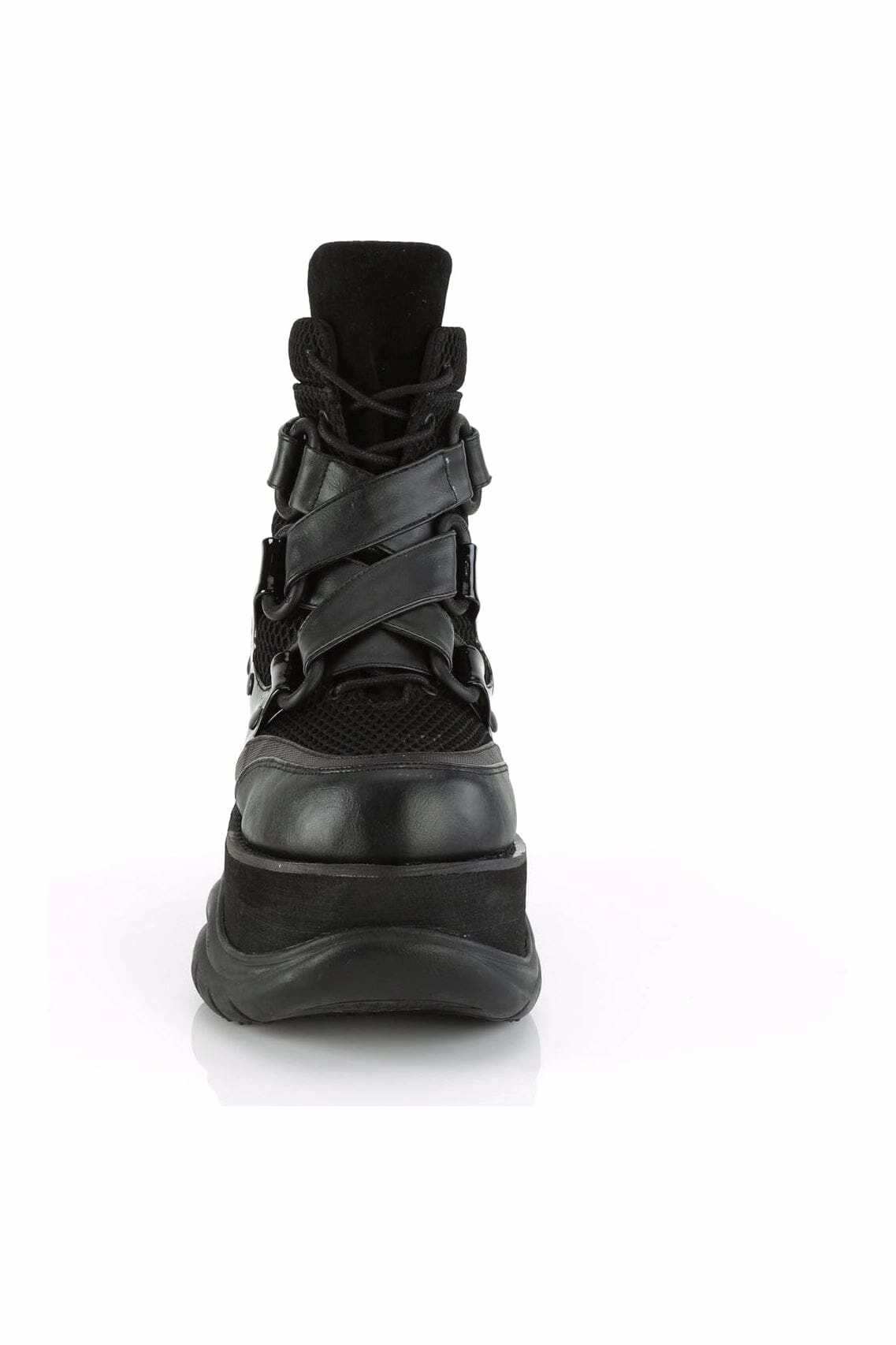 NEPTUNE-126 Black Vegan Leather Ankle Boot