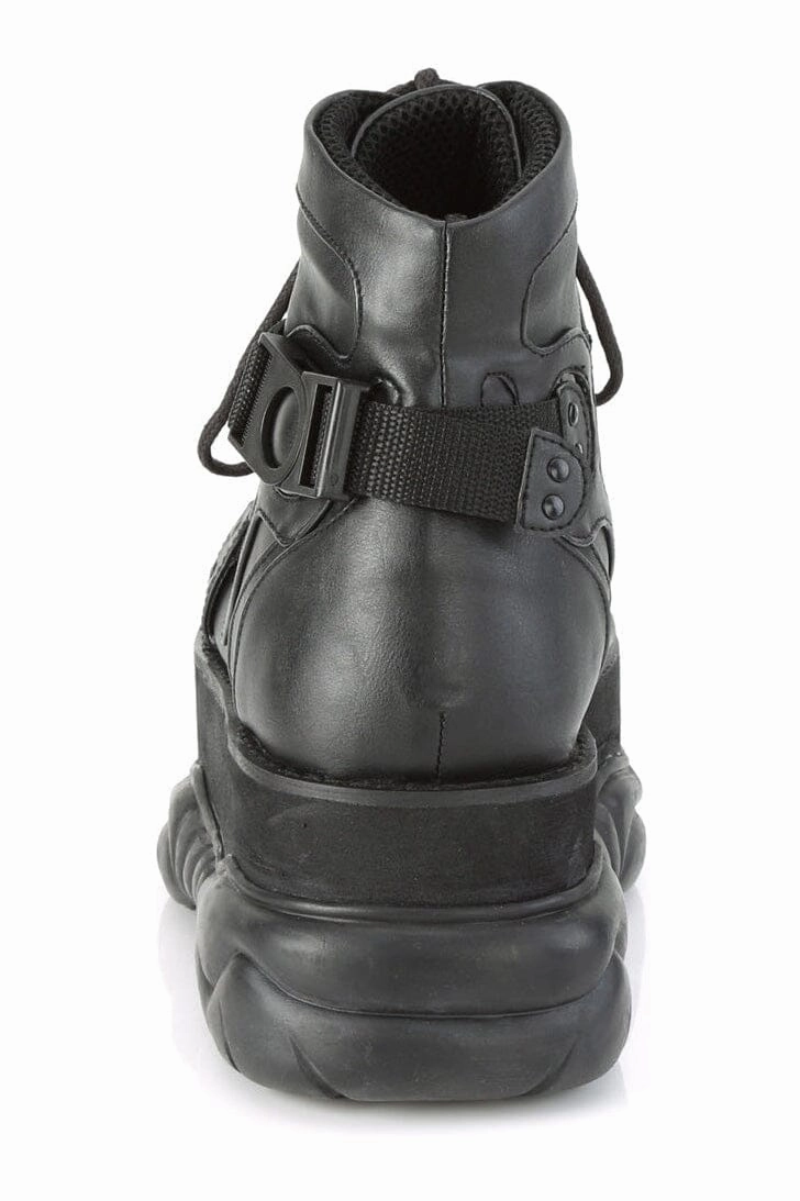 NEPTUNE-181 Black Vegan Leather Ankle Boot