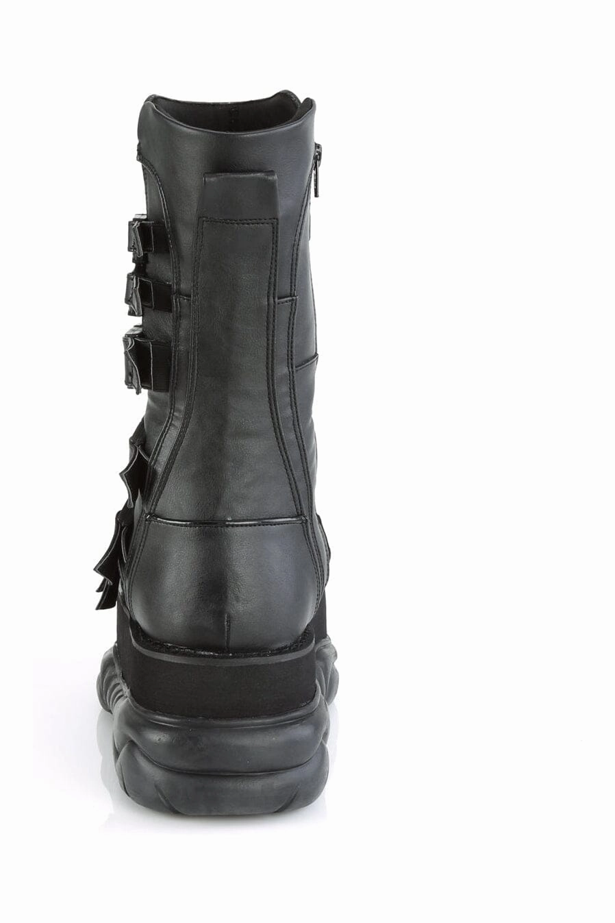 NEPTUNE-210 Black Vegan Leather Knee Boot