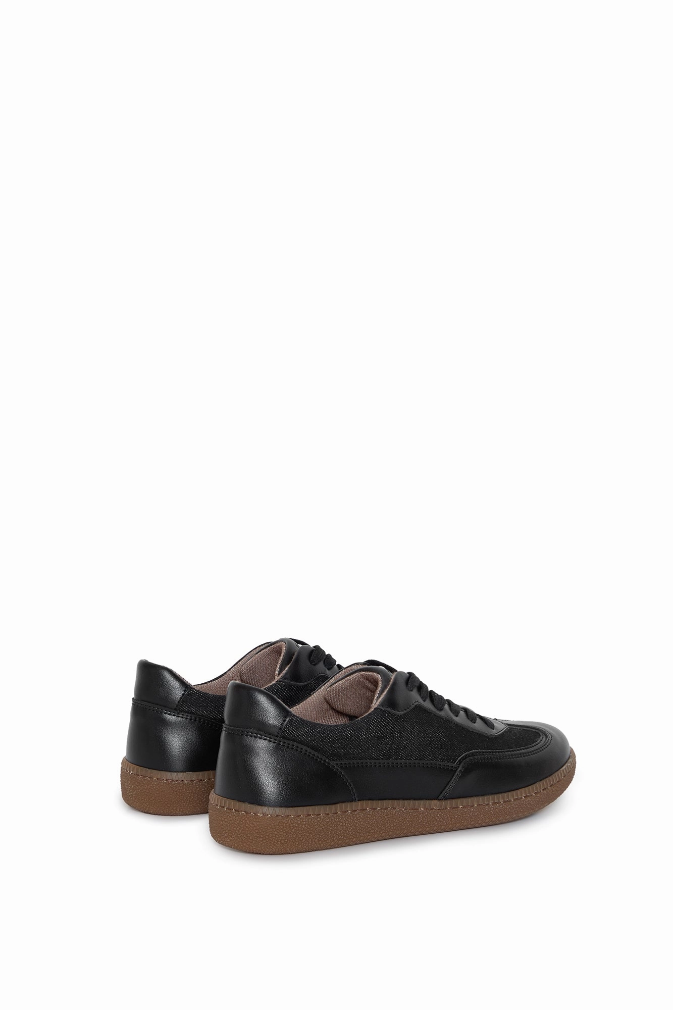 Nomad Moon Vegan Wheat & Corn Leather Sneakers | Black
