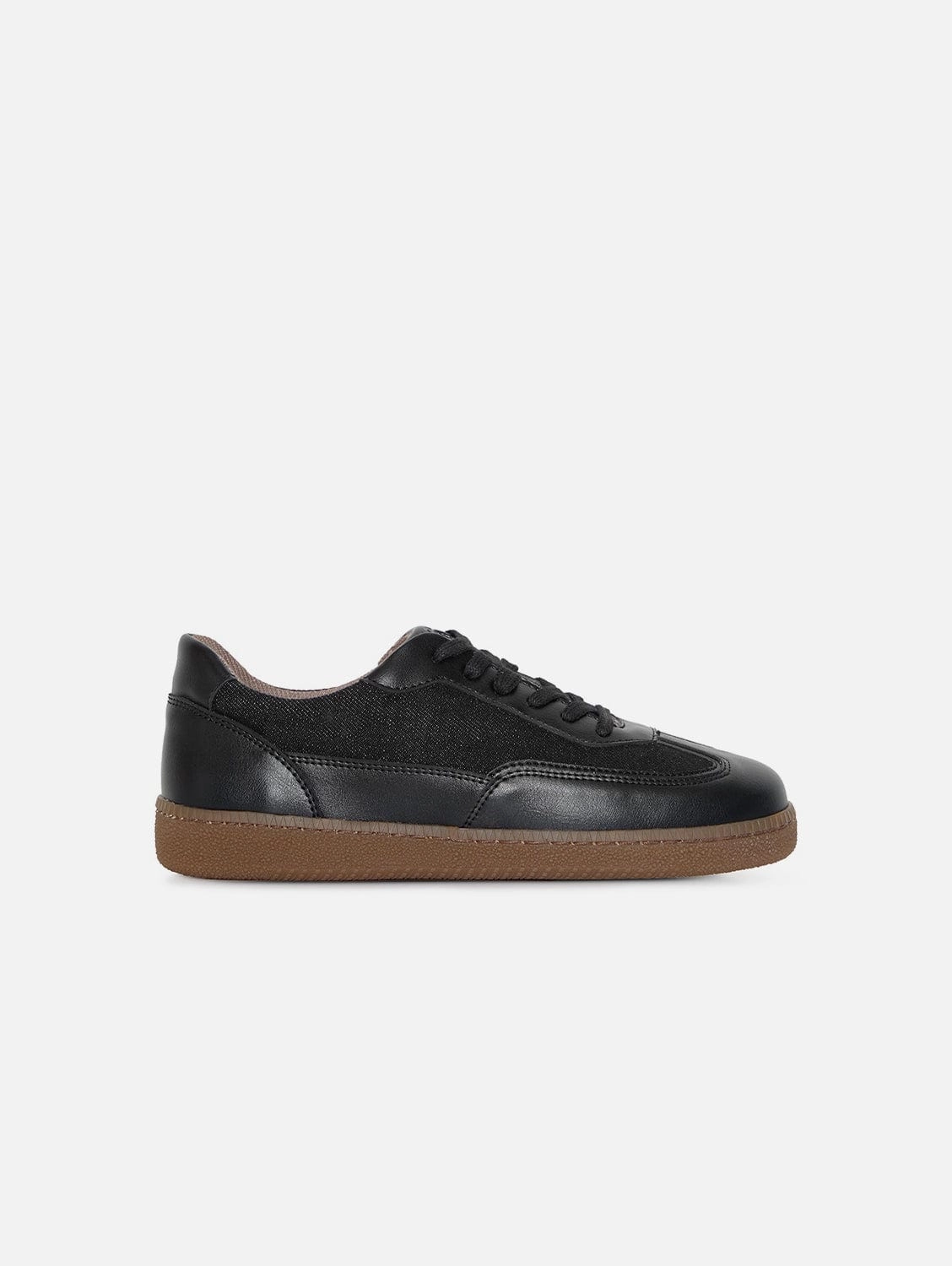 Nomad Moon Vegan Wheat & Corn Leather Sneakers | Black