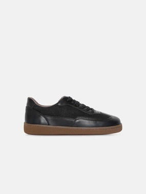 Nomad Moon Vegan Wheat & Corn Leather Sneakers | Black