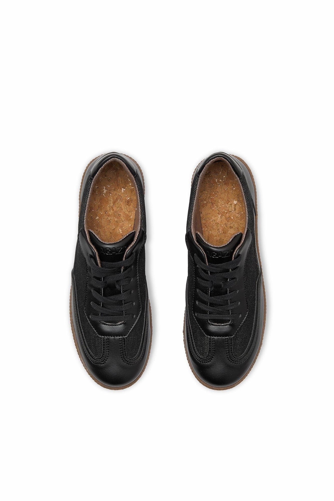 Nomad Moon Vegan Wheat & Corn Leather Sneakers | Black