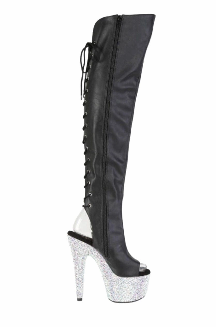 Pleaser BEJEWELED-3019MS-7 Thigh Boot