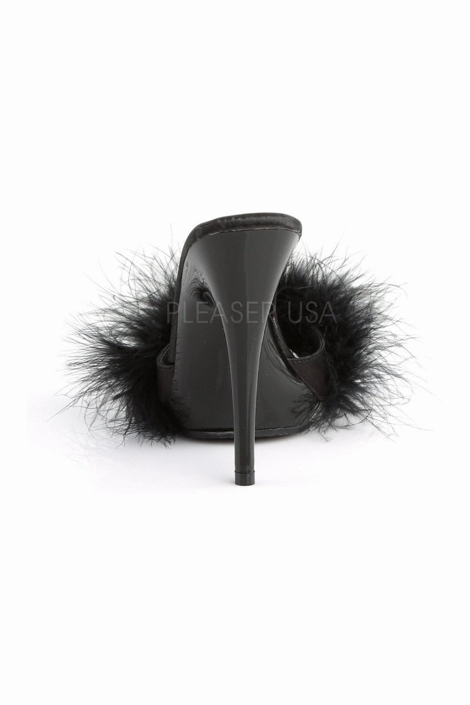 POISE-501F Slide | Black Genuine Satin