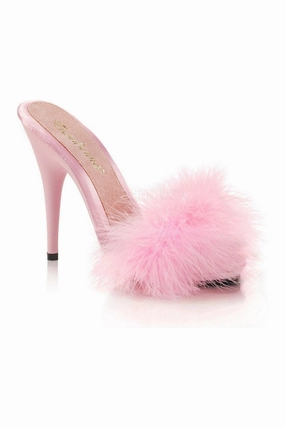 POISE-501F Slide | Pink Genuine Satin