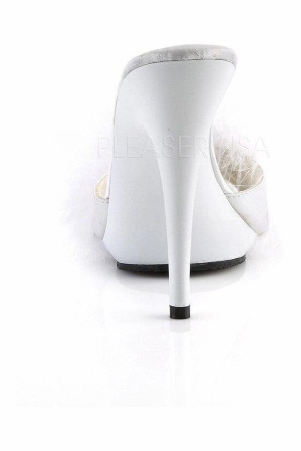 POISE-501F Slide | White Genuine Satin
