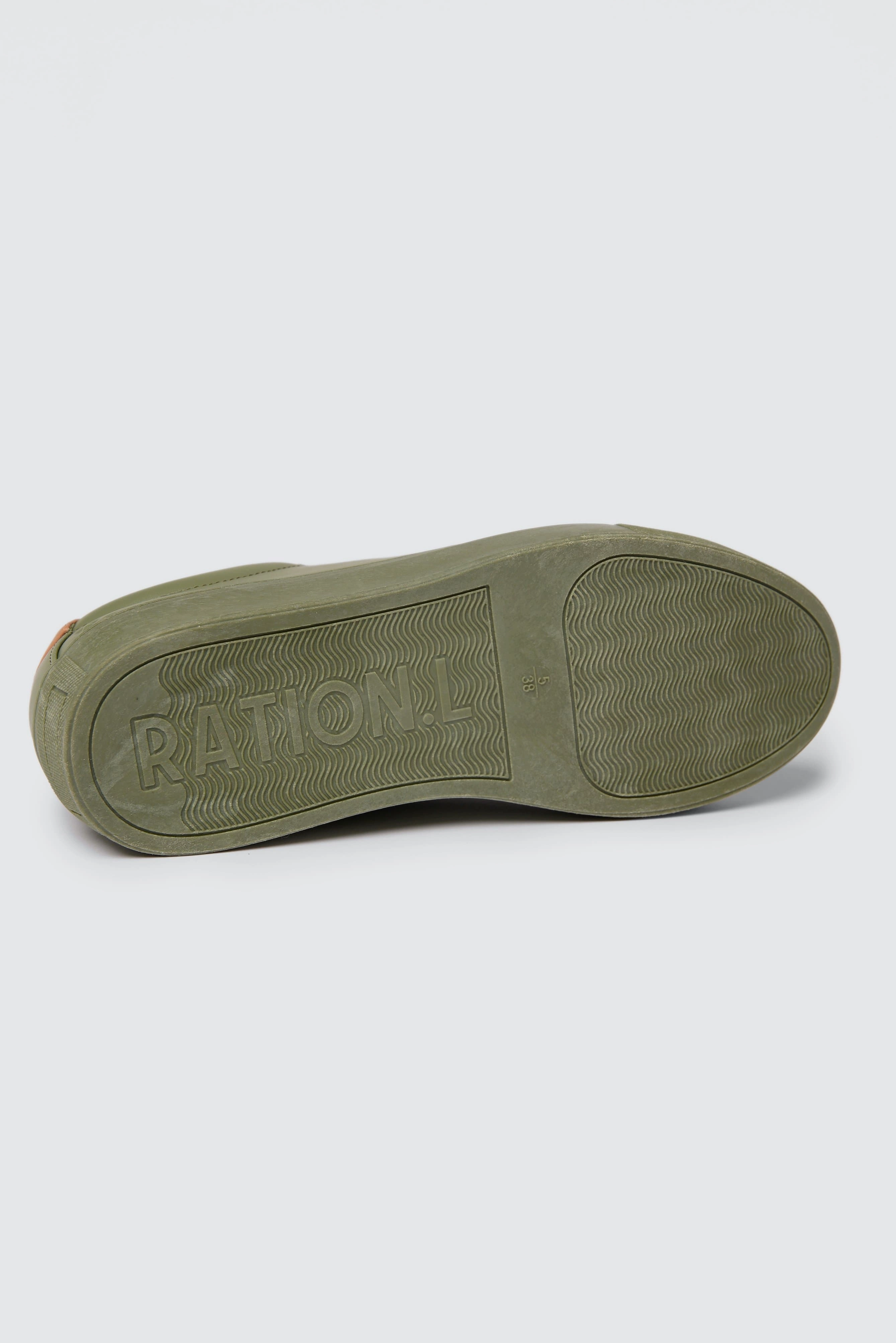 R-Kind Unisex Vegan Leather Sneakers | Titan Khaki