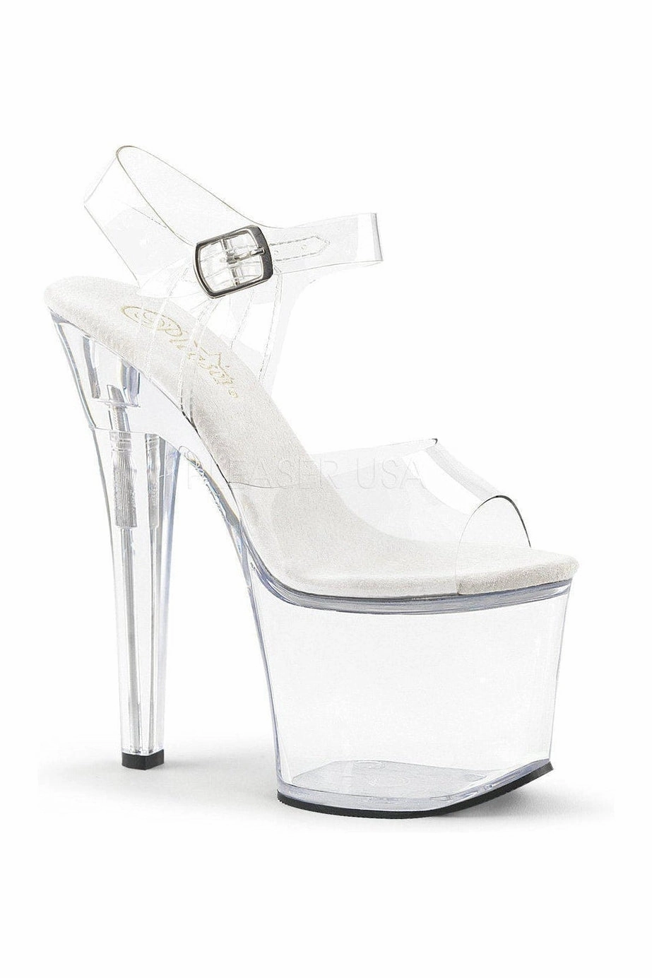 RADIANT-708 Platform Sandals | Clear Vinyl