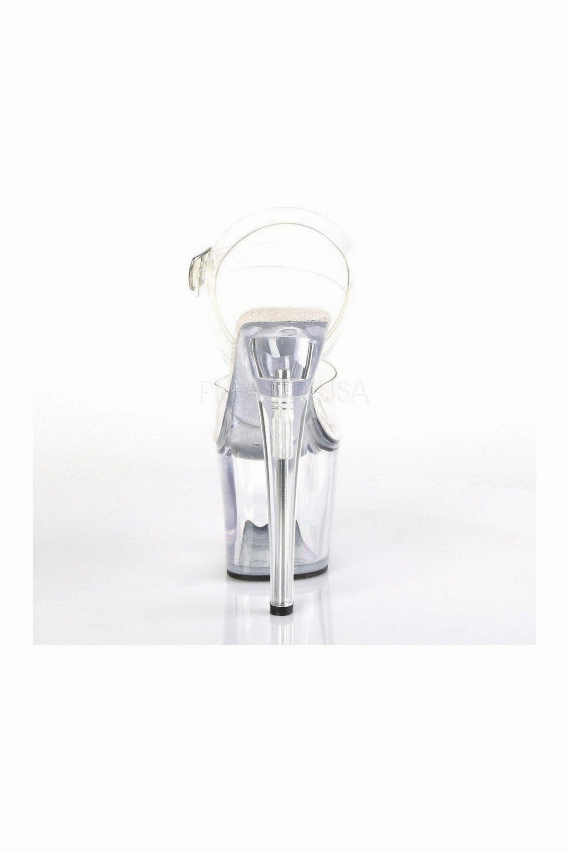 RADIANT-708 Platform Sandals | Clear Vinyl