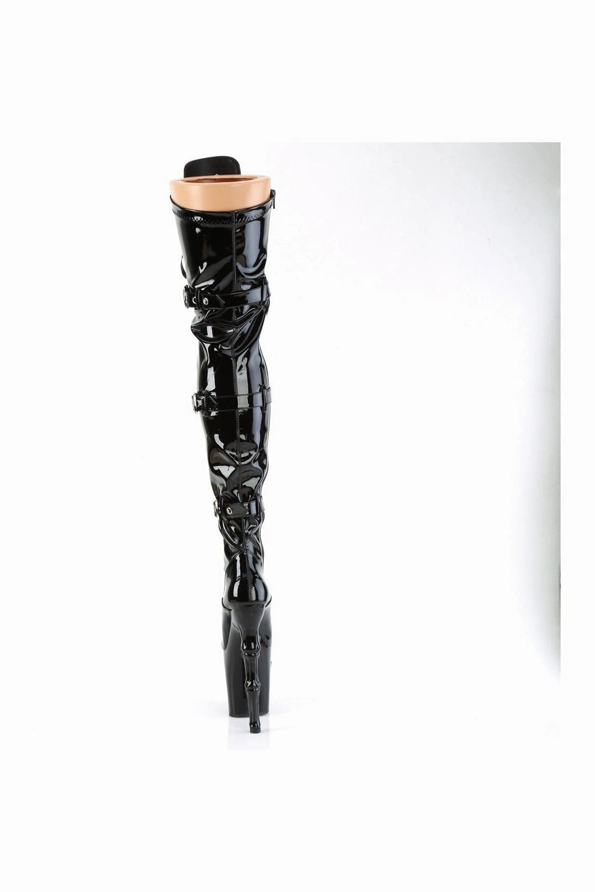 RAPTURE-3028 Black Patent Thigh Boot