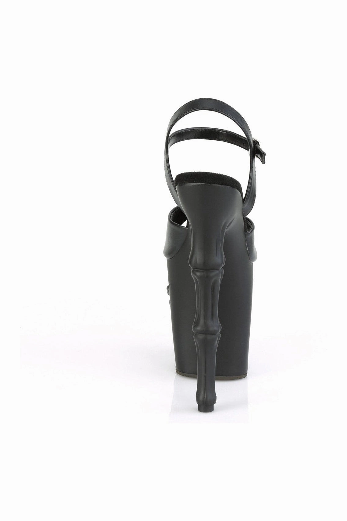 RAPTURE-809 Sandal | Black Faux Leather