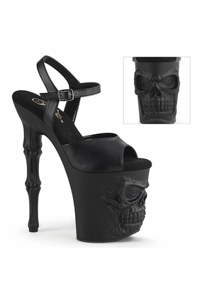 RAPTURE-809 Sandal | Black Faux Leather