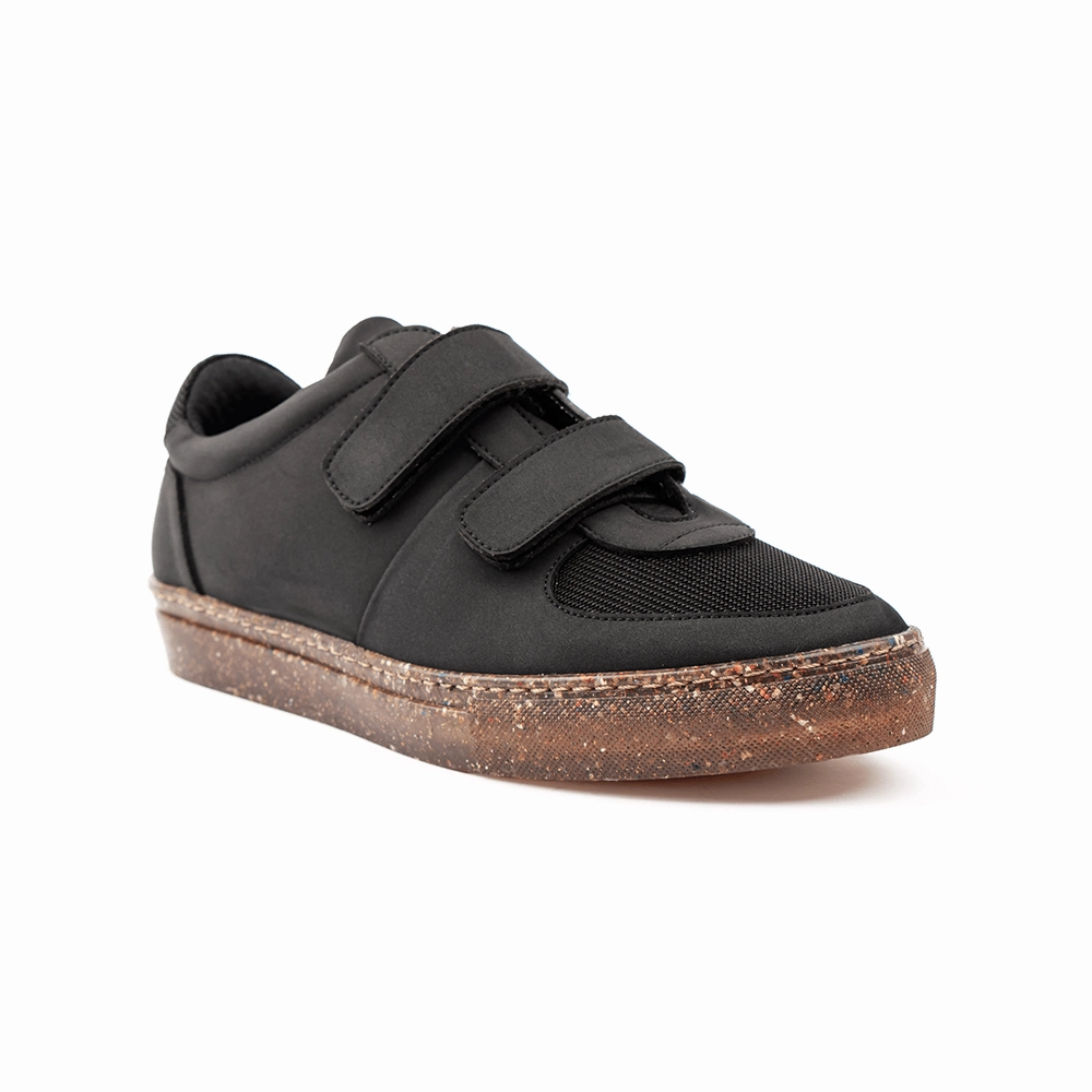 RC Double Velcro Vegan Leather Sneakers | Black