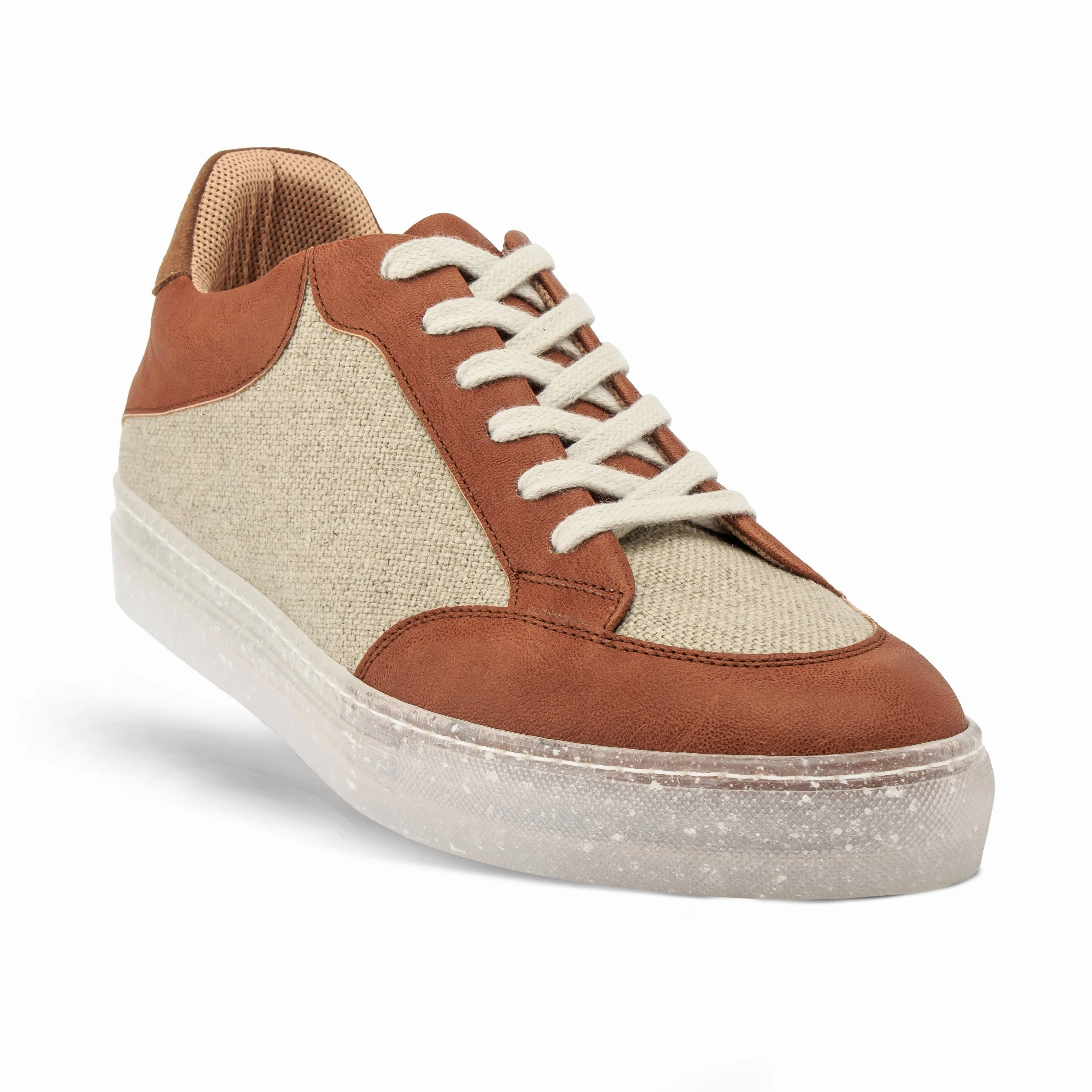 RC Recycled Vegan Leather Sneakers | Off Cognac