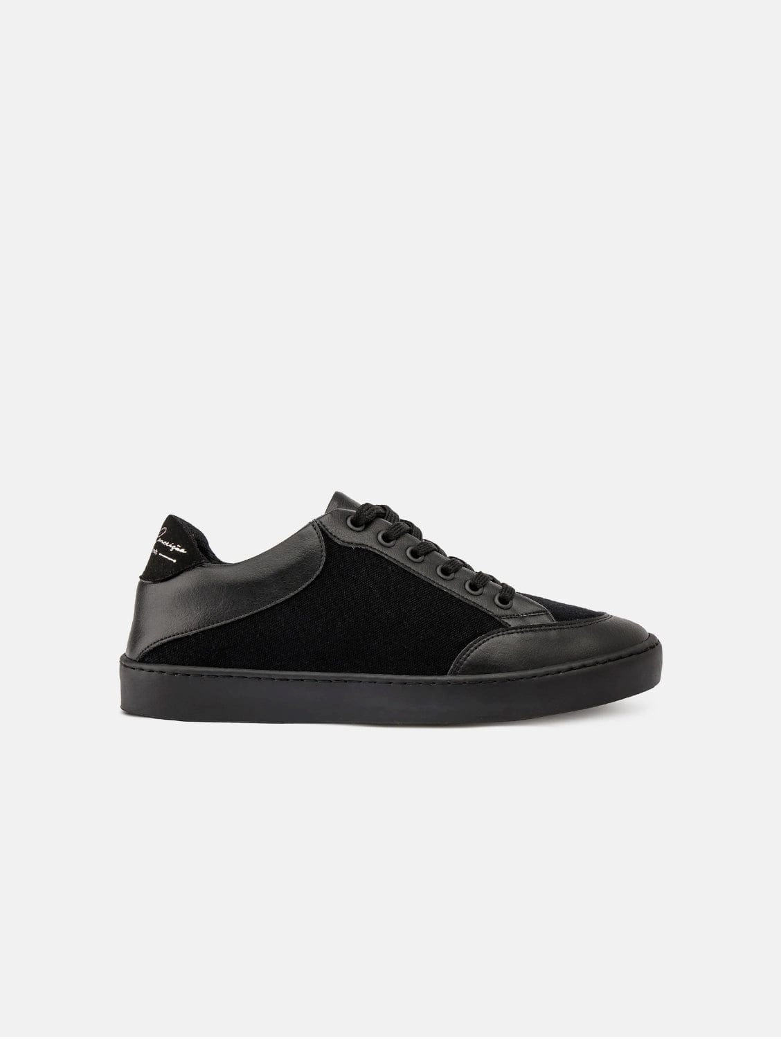 RC Recycled Vegan Leather Trainers | Off Black