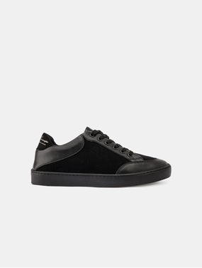 RC Recycled Vegan Leather Trainers | Off Black
