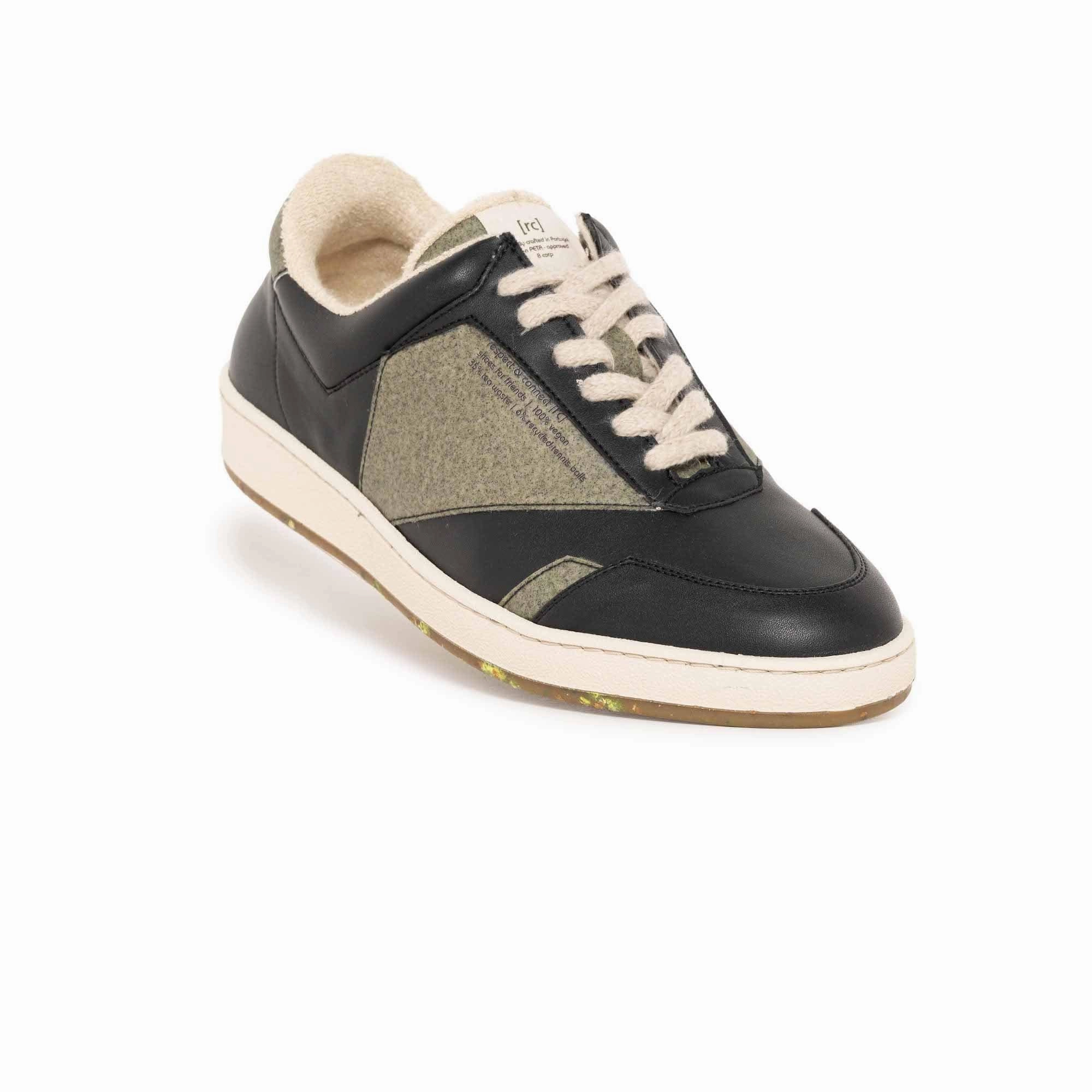 RC Retro Vegan Leather Tea Waste Sneakers | Black