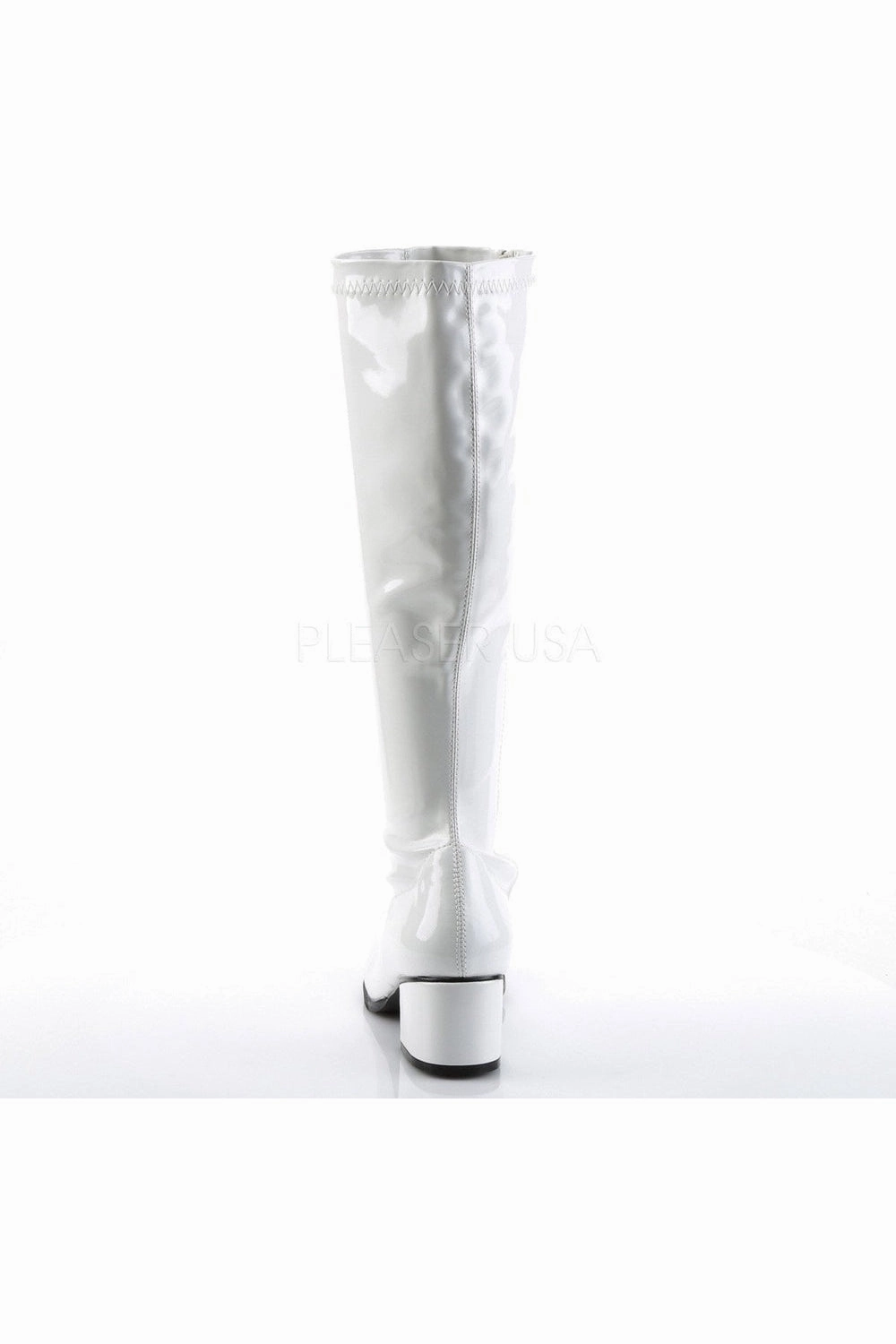 RETRO-300 Go Go Boot | White Patent