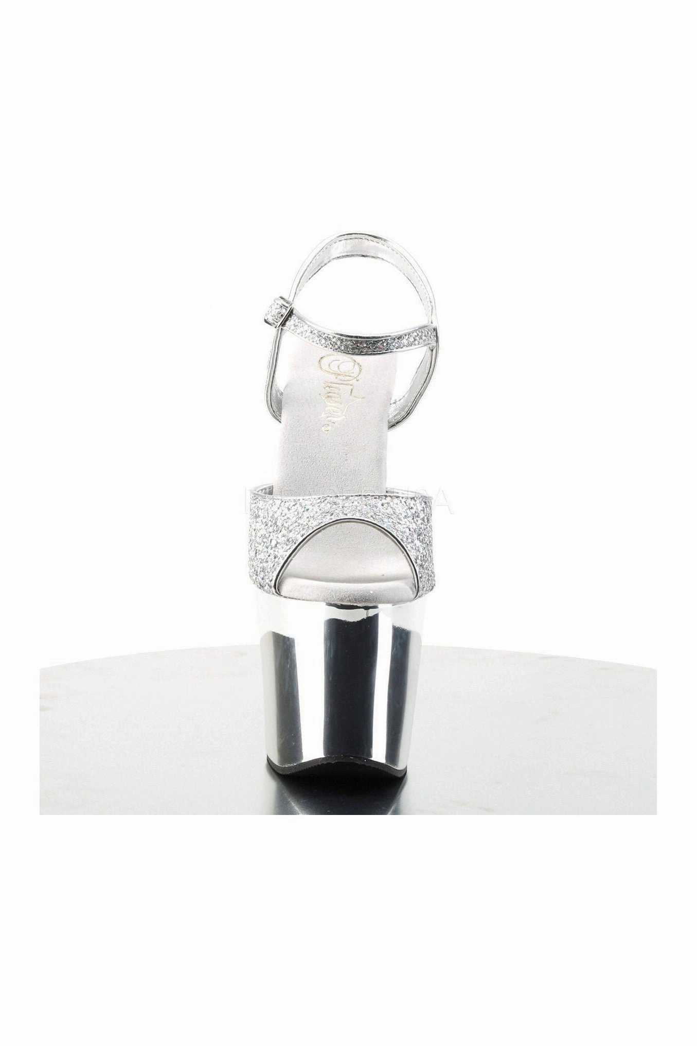 REVOLVER-709G Platform Sandal  | Silver Glitter