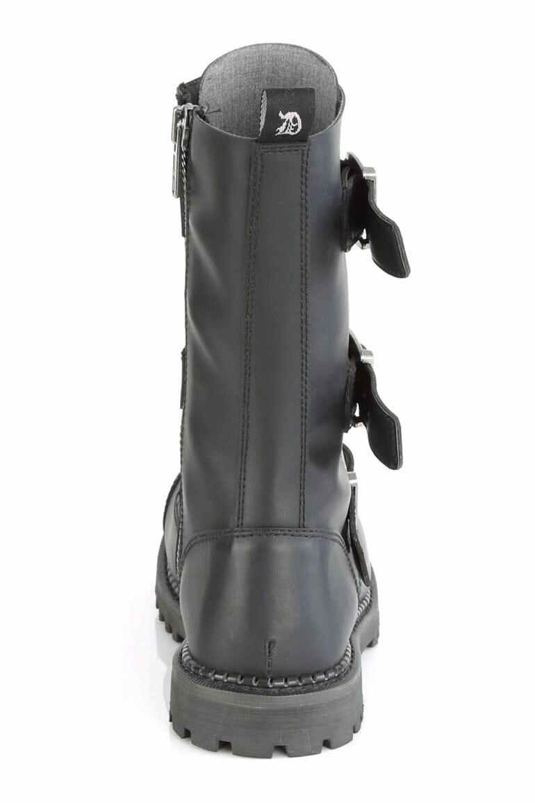 RIOT-12BK Black Vegan Leather Ankle Boot
