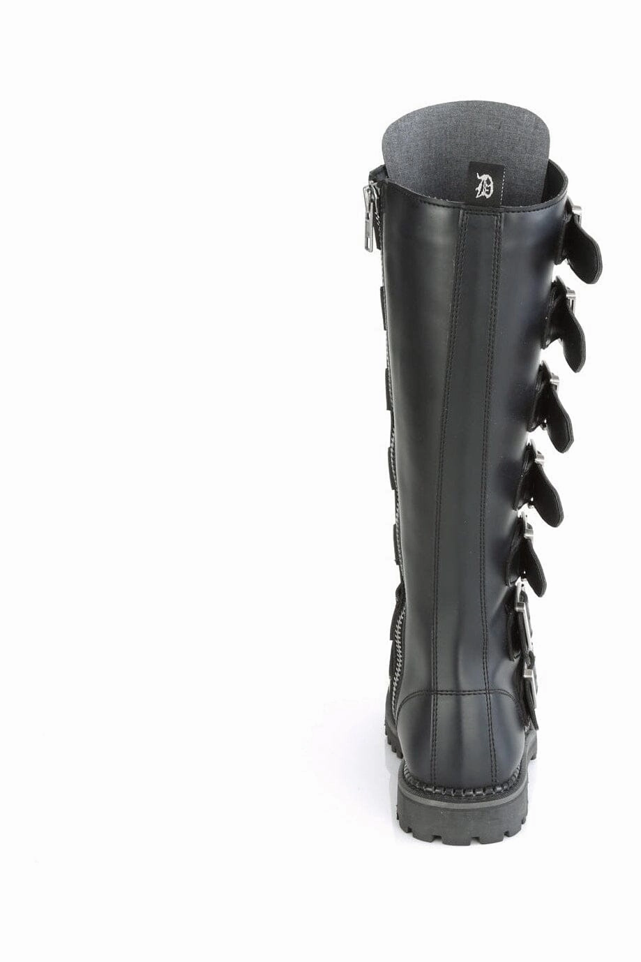 RIOT-21MP Black Vegan Leather Knee Boot