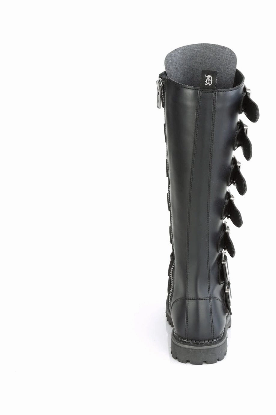 RIOT-21MP Black Vegan Leather Knee Boot