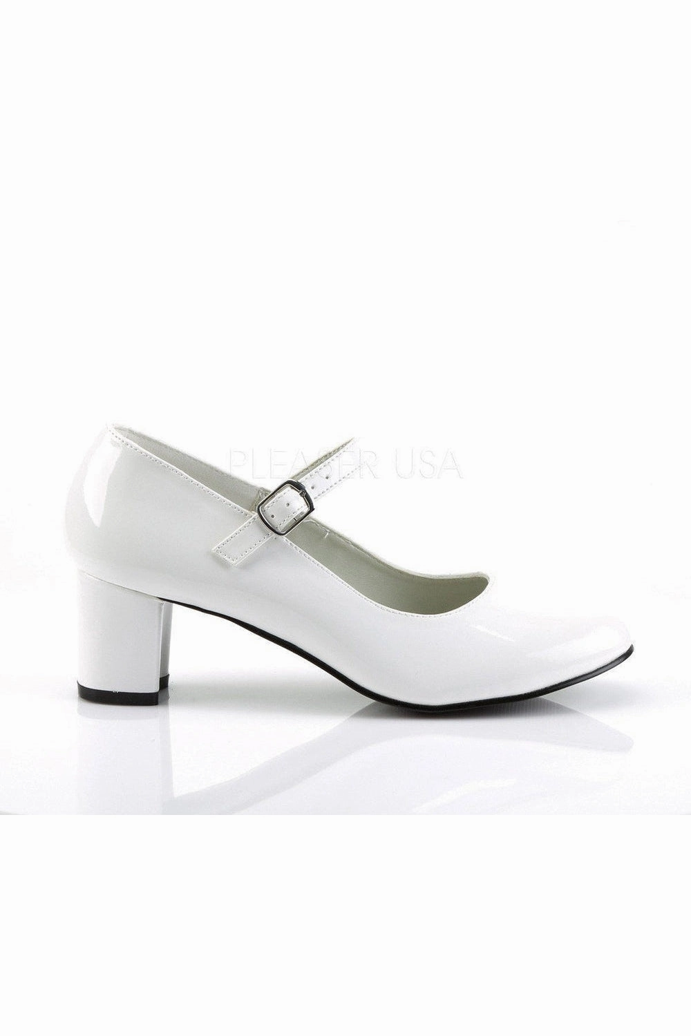 SCHOOLGIRL-50 Mary Jane | White Patent