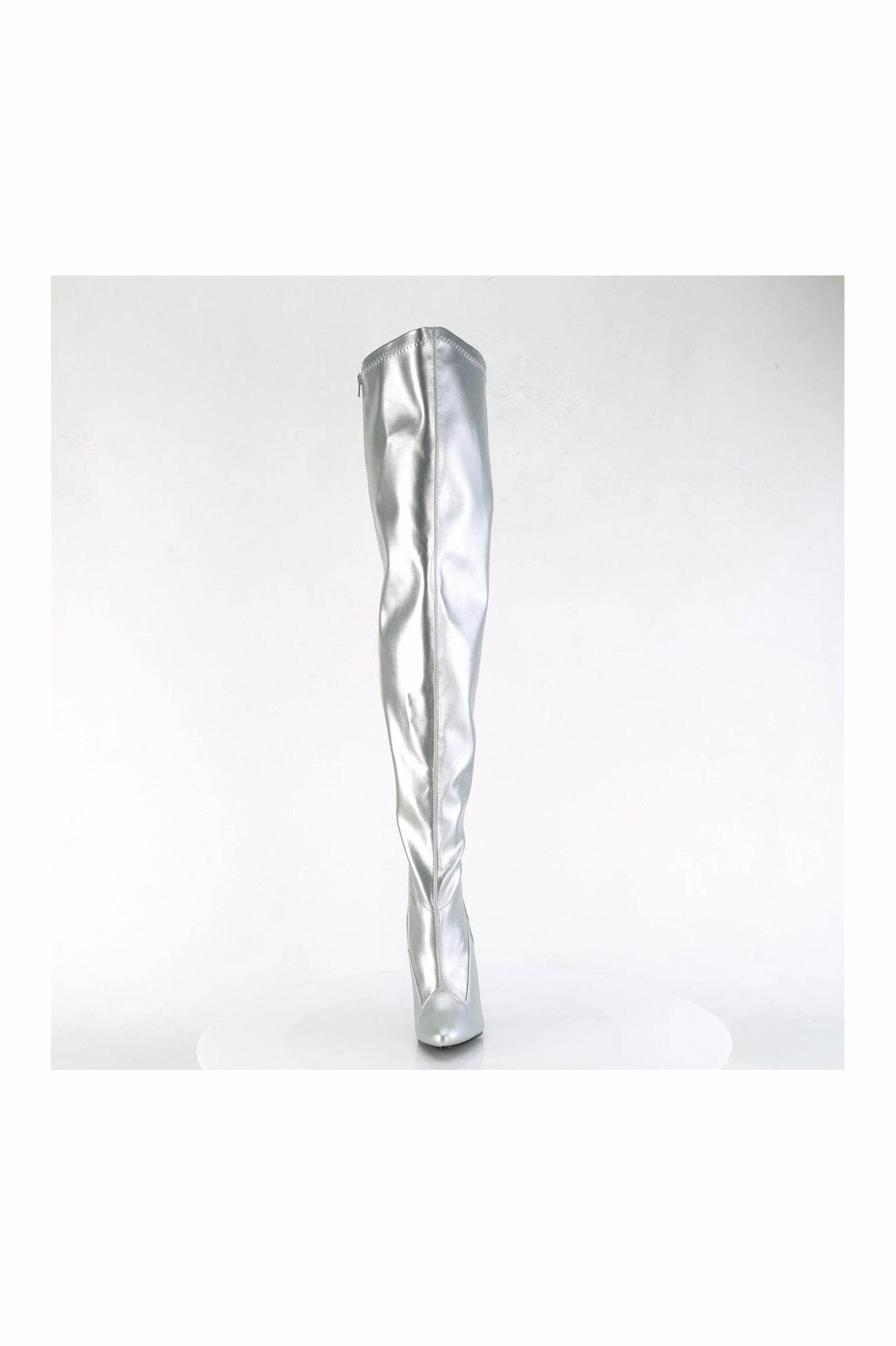 SEDUCE-3000WC Silver Patent Thigh Boot