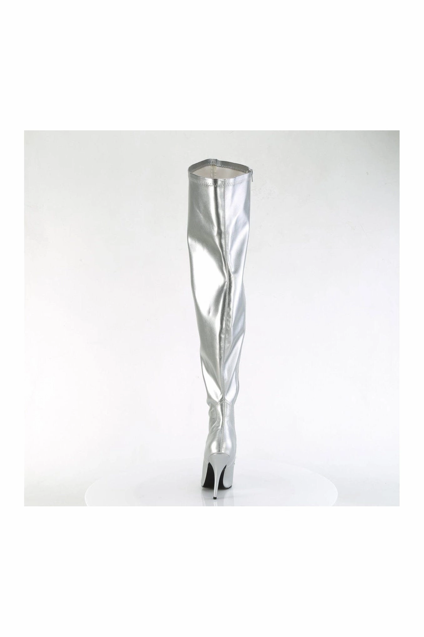 SEDUCE-3000WC Silver Patent Thigh Boot