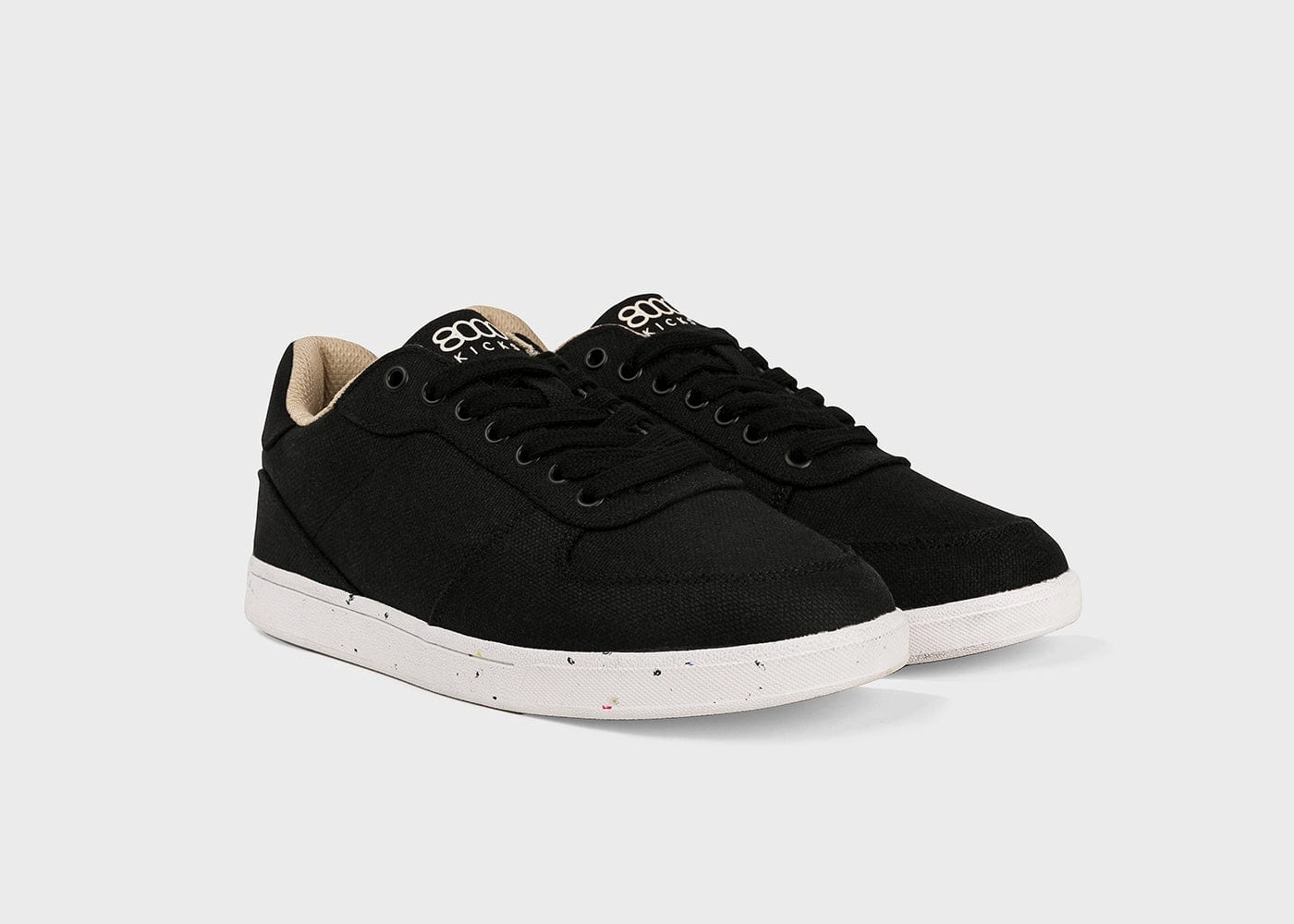 Seeker Men's Vegan Hemp Sneakers | Black & White