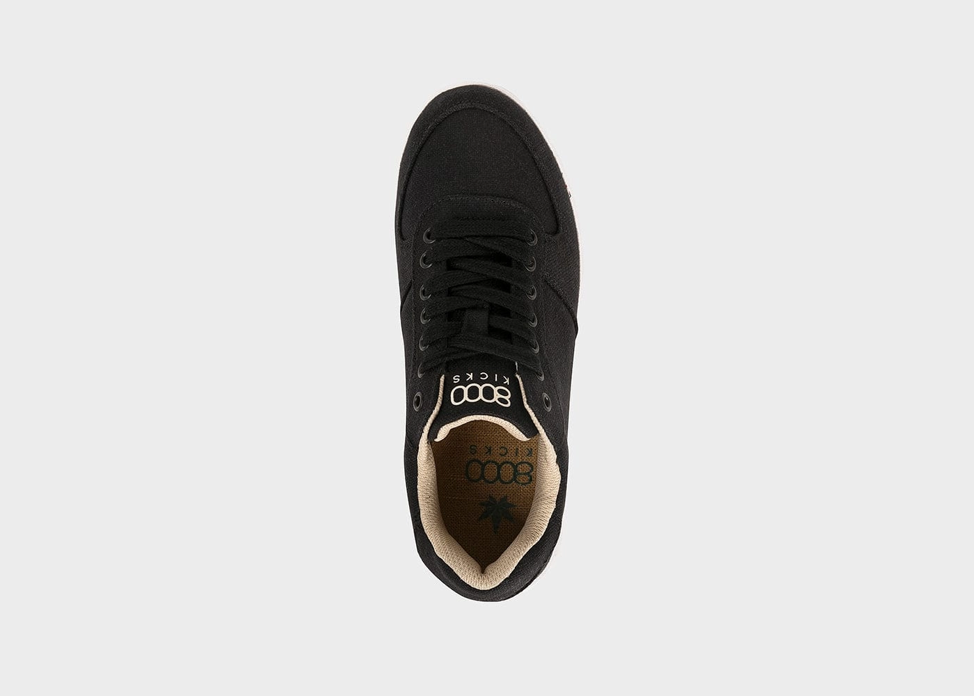 Seeker Women's Vegan Hemp Sneakers | Black & White