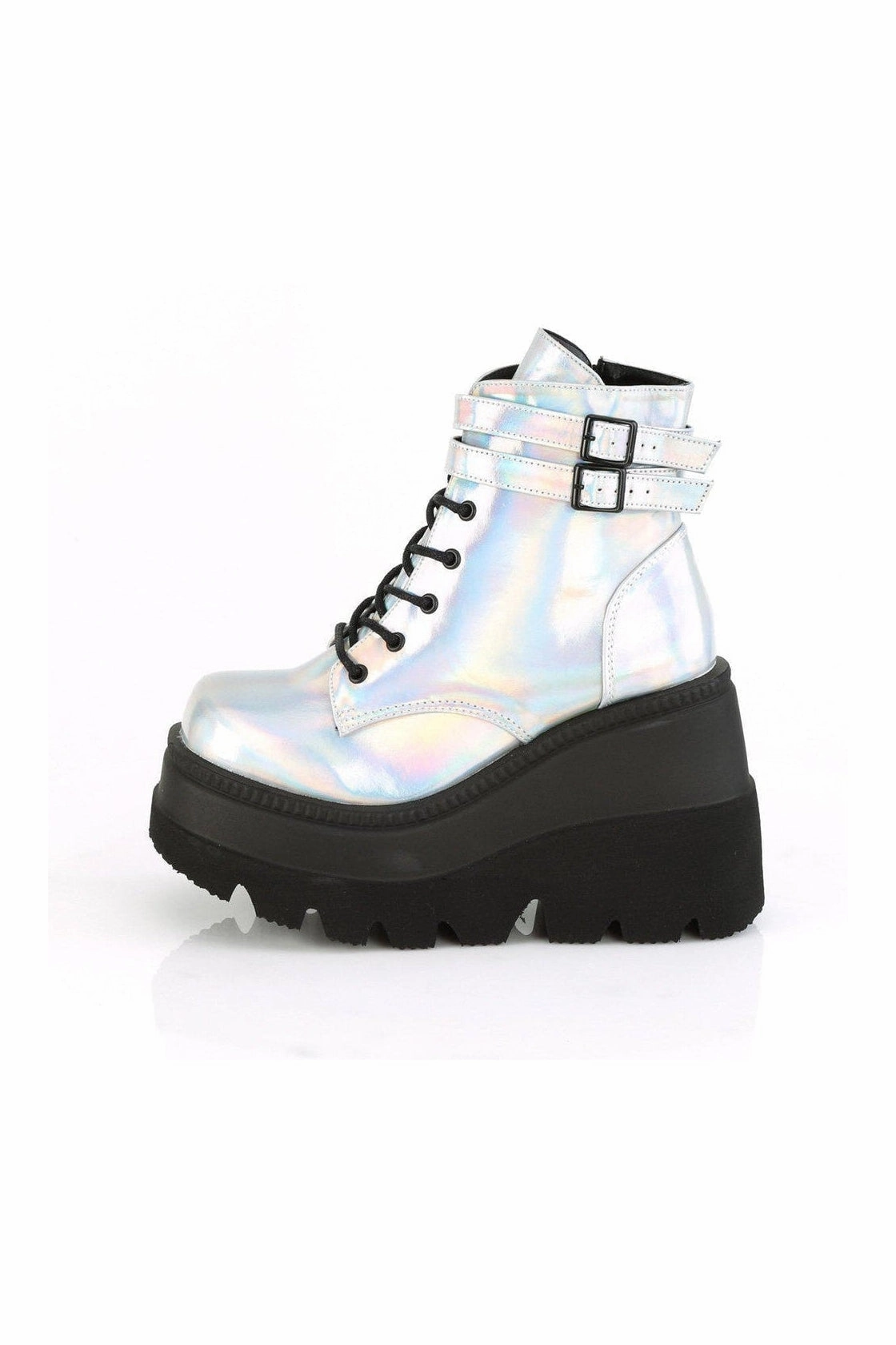 SHAKER-52 Ankle Boot | Hologram Faux Leather