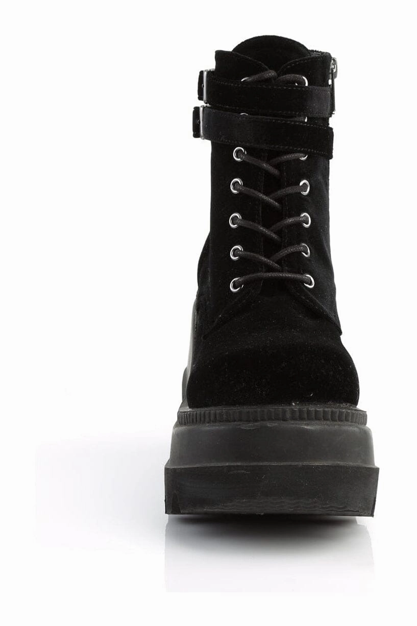 SHAKER-52 Black Velvet Ankle Boot