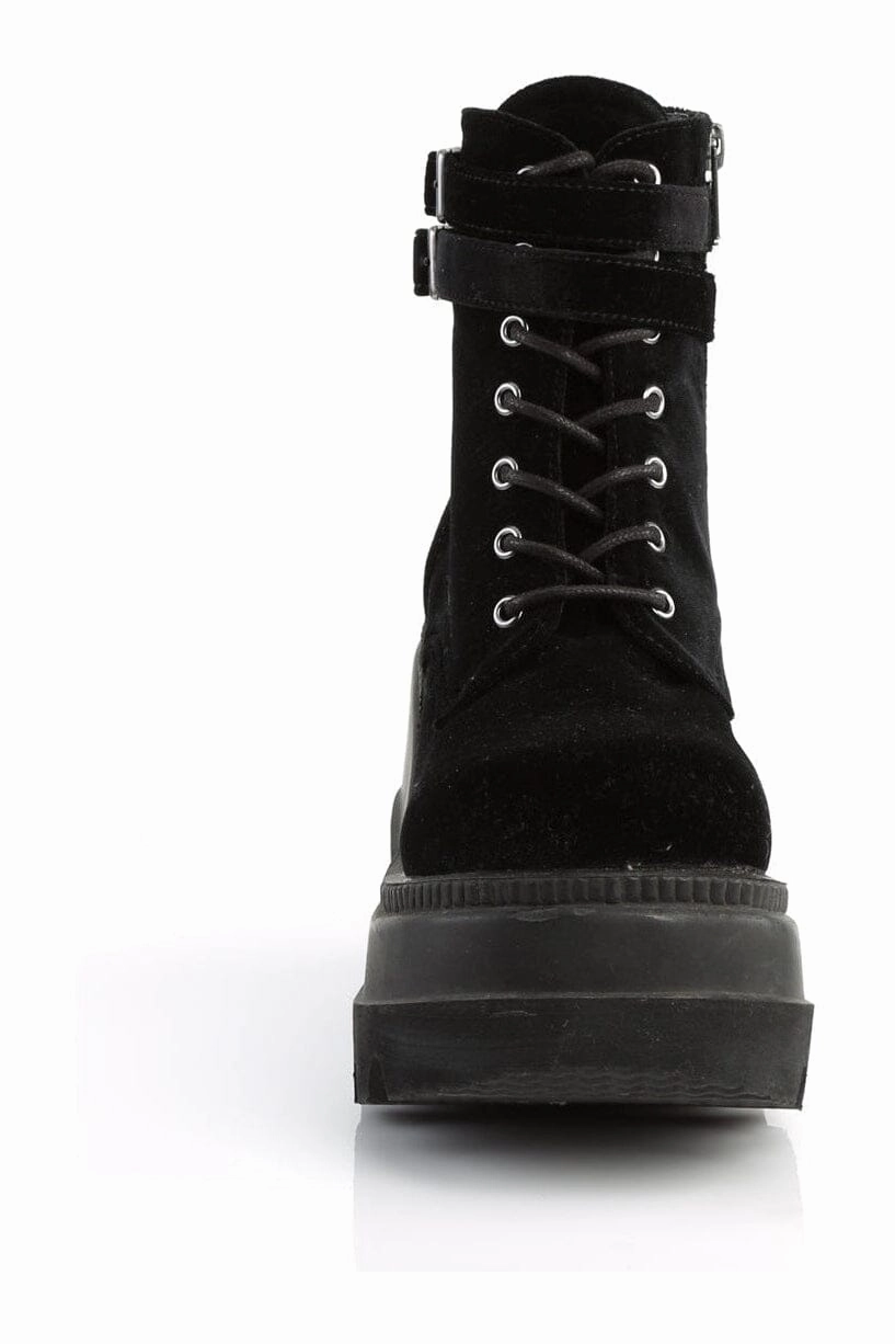 SHAKER-52 Black Velvet Ankle Boot