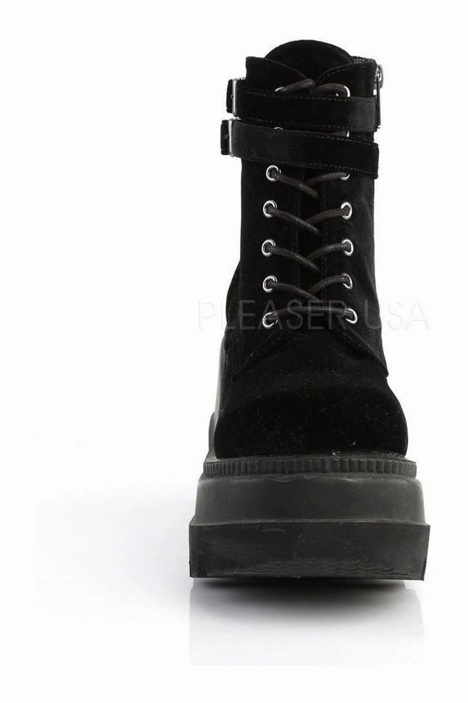 SHAKER-52 Demonia Wedge | Black Velvet