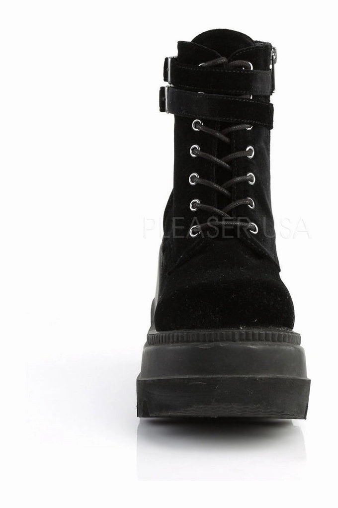 SHAKER-52 Demonia Wedge | Black Velvet