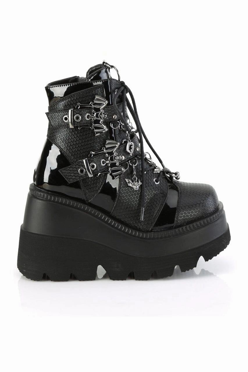 SHAKER-66 Black Vegan Leather Ankle Boot