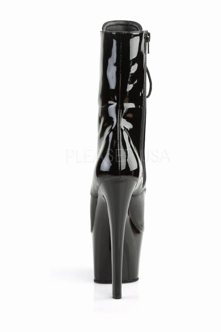 SKY-1020 Platform Boot  | Black Patent
