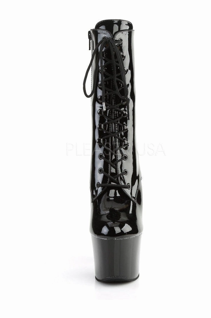SKY-1020 Platform Boot  | Black Patent