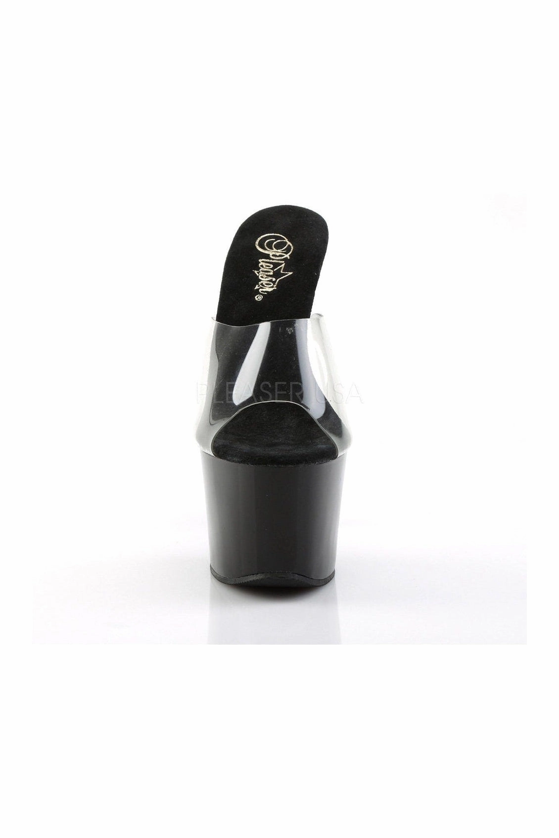 SKY-301 Platform Sandal  | Black Vinyl